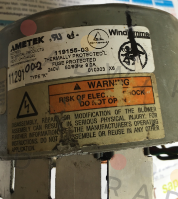 Ametek Windjammer-119155-03(obsolete replaced by 119155-06)  price