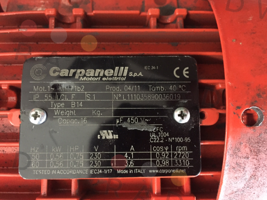 Carpanelli-L111035890036019 (Typ MM71b2-UL/CSA)  price