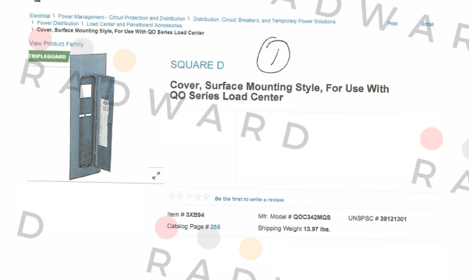 Square D (Schneider Electric)-QOC342MQS price