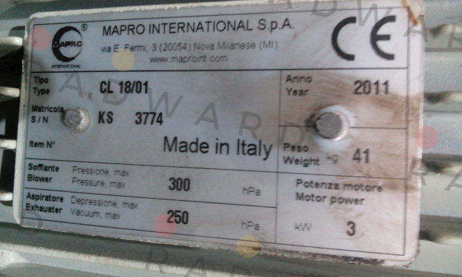 MAPRO International-CL 18/01  price