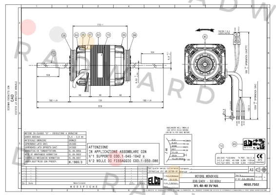 Elco-108206 / 1BT 40-40 3V NA 230V 50/60Hz price