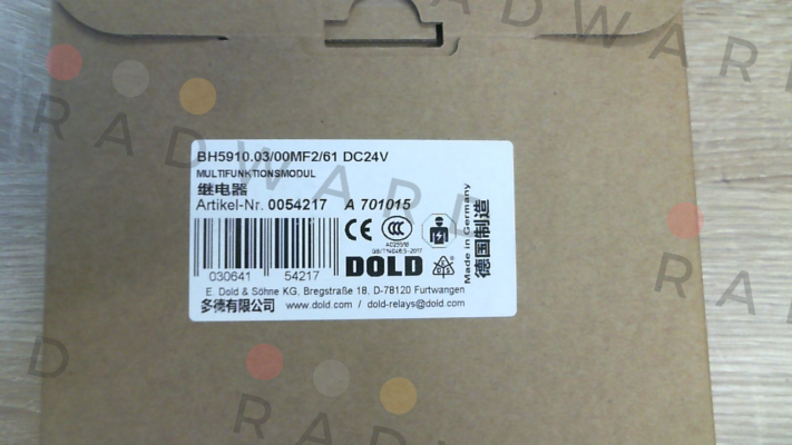 Dold-p/n: 0054217, Type: BH5910.03/00MF2/61 DC24V price