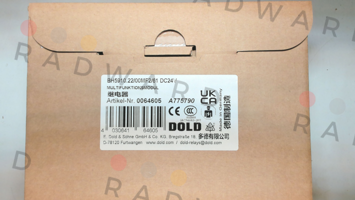 Dold-p/n: 0064605, Type: BH5910.22/00MF2/61 DC24V price