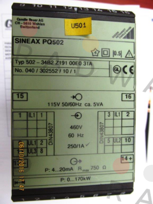 Gossen Metrawatt-SINEAX 502-34B2Z19100E031A obsolete, replaced by Sineax P 530  price