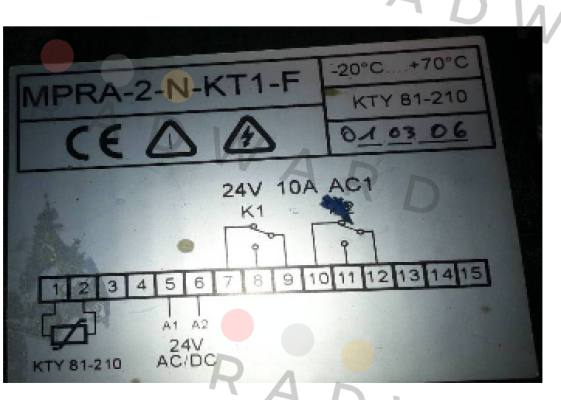 Welba-MPRA-2-N-KT1-F  KTY81-210 new code MPR-A-2-KT-F and KTY81-210, PVC, 2m TF1A-2 price