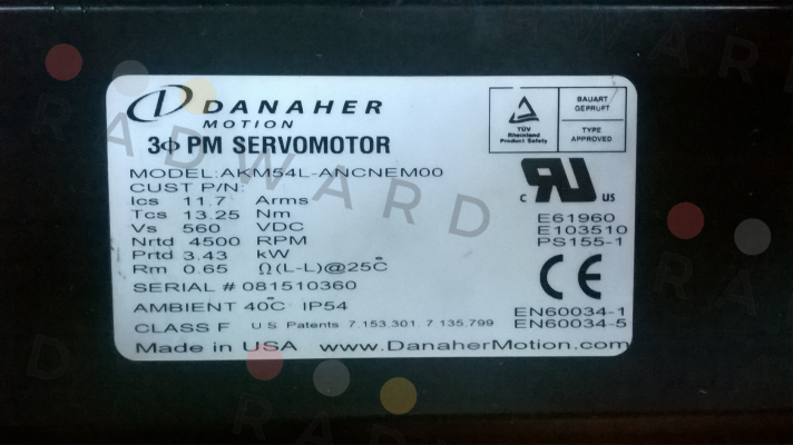 Danaher Motion-AKM54L-ANCNEM-00  price