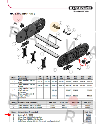 Tsubaki Kabelschlepp-Verriegelungsbolzen M1250 price