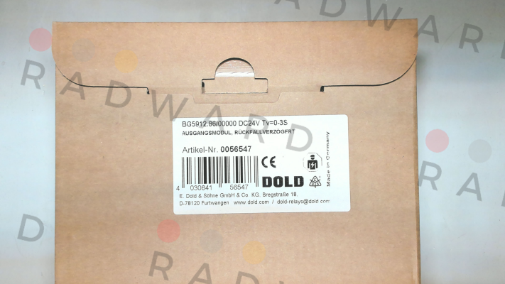 Dold-p/n: 0056547, Type: BG5912.86/00000 DC24V Tv=0-3S price