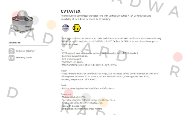 Sodeca-1007883 / CVT-400-6T / ATEX / EXII2G EX D price