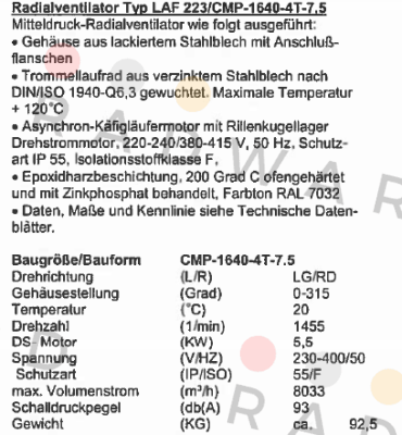 Sodeca-LAF 223/CMP-1640-4T-7.5  price