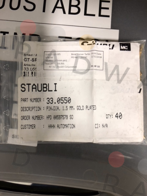 Staubli-CT-SP1,5/0,5-1,5K AU / 33.0550 price