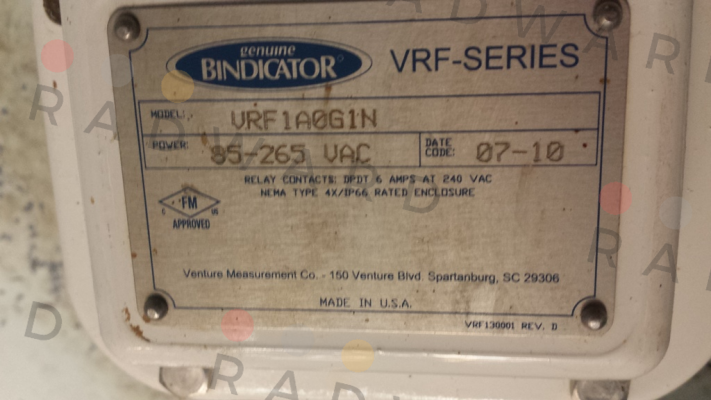 Bindicator-VRF1A0G1N   obsolete replaced by VRFII-SG-N  price