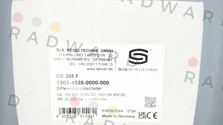 S+S REGELTECHNIK-DS-205-F price