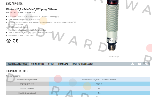 Micro Detectors / Diell-FAR2/BP-0EDA price