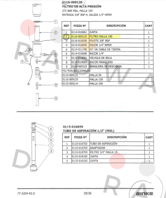 Binks-0110-009132 price