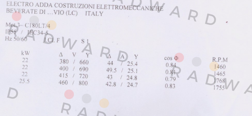 Electro Adda-Type C 180 LT-4 price