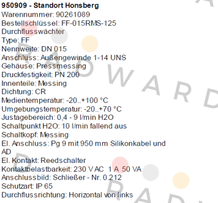 Honsberg-FF-015RMS-125 price