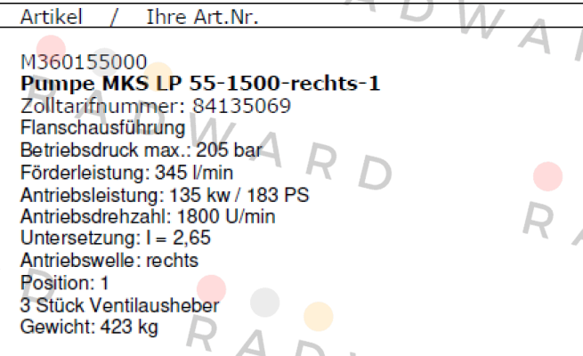 Pratissoli-MKS LP 55-1500-rechts-1  price