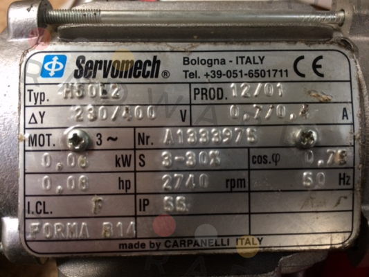 Servomech-0,06kW; 2polig; 230/400V; 50Hz price