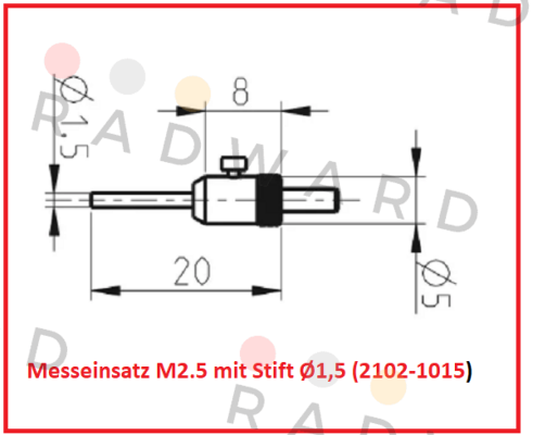 Sylvac-Messeinsatz M2.5 mit Stift Ø1,5 (2102-1015) price