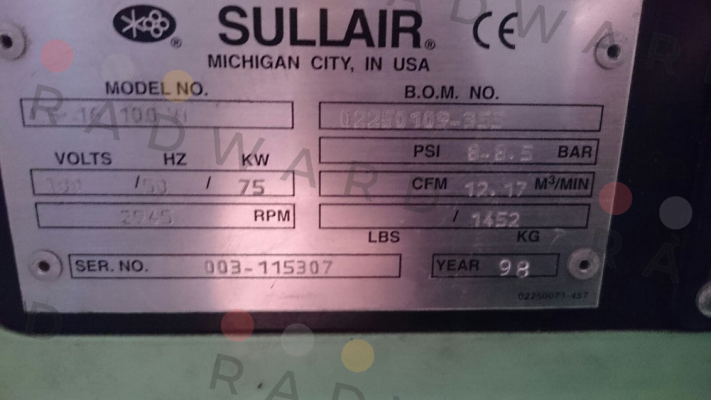 Sullair-02250109-355,obsolete,alternative complete unit model ST7508   price