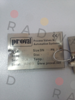 Proval-Type: V705  Serial:1303160 B DN350  price