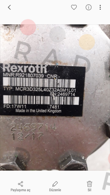 Rexroth-P/N: R921807039 Type: MCR3D325L40Z32A0M1L01 obsolete/replacement P/N: R921812184 Type: MCR3D325L40Z33A0M1L01SO533  price