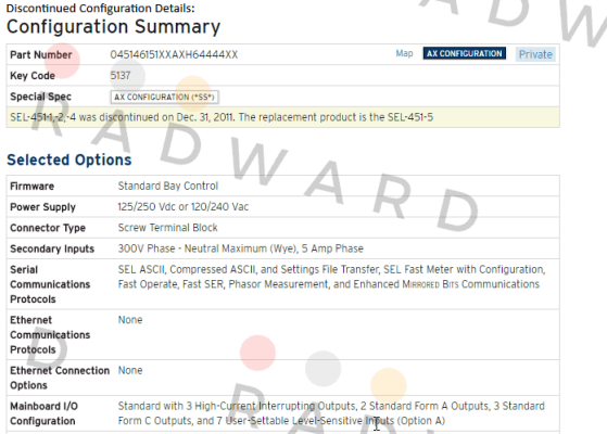 Sel-045146151XXAXH64444XX discontinued, replaced by  04515615XXXX4H64444X1  price