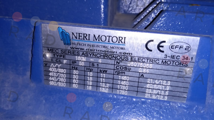 Neri Motori-MR 160L KW 15 4P B3 400/690 50HZ IE1 price