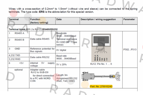 Nord-RJ12/SUB-D SO RS232  price