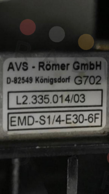 Avs Römer-EMD-S1/4-E30-6F-024/=-NG price