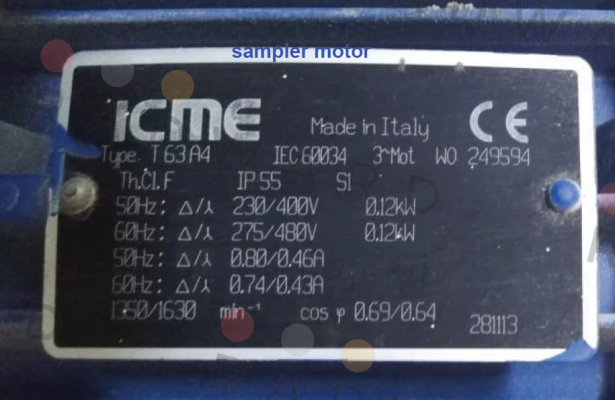 Icme Motor-Type: T63A4 IEC60034 price