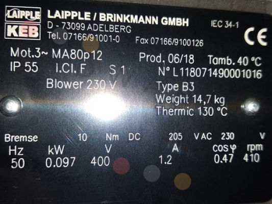 LAIPPLE KEB-MA80/12-TB-BR-FL-ST10 price