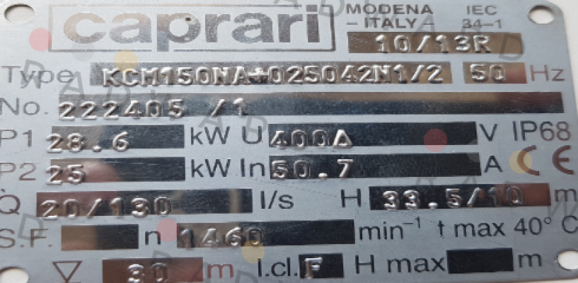 CAPRARI -TFR02089 (for KCM150NA+025042N1/2) price