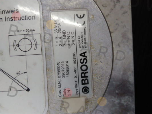 Brosa-Type: 0804 0  S/N: 15088014 OEM price