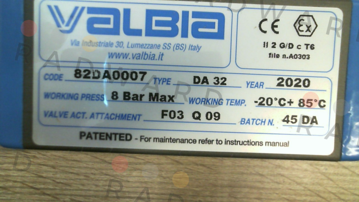 Valbia-82DA0007, Type: DA 32 price