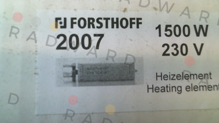 Forsthoff-Heating element 1500 W 230 V Typ K price