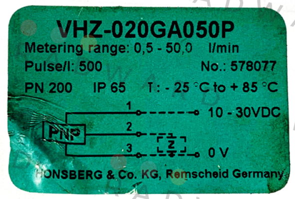 Honsberg-VHZ-020GA050P price