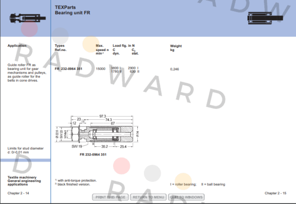 Texparts-FR 232-0964 351 price