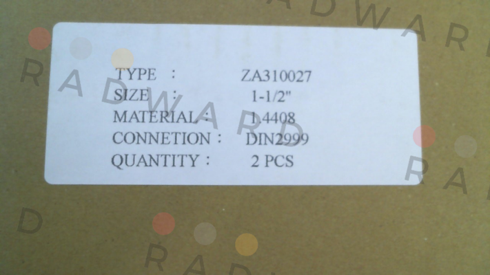 End Armaturen-11/2", PN64, 1.4408/PTFE-FKM (ZA310027) price