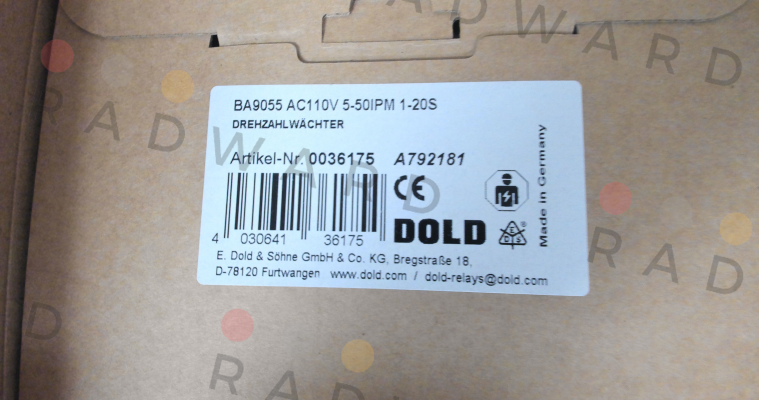 Dold-0036175 / BA9055 AC110V 5-50IPM 1-20S price