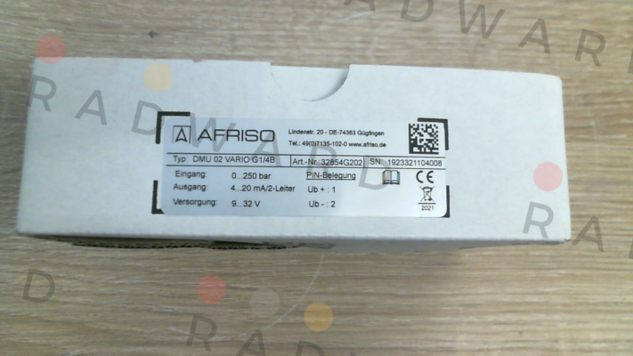 Afriso-DMU 02 Vario 0/250bar G1/4B G2O2 (32854G2O2) price