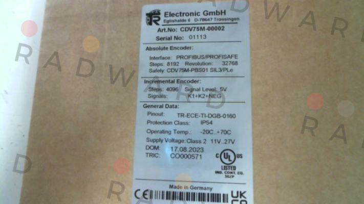 TR Electronic-CDV75M*8192/32768 PB 50ZB10NT +FS ( CDV75M-00002) price