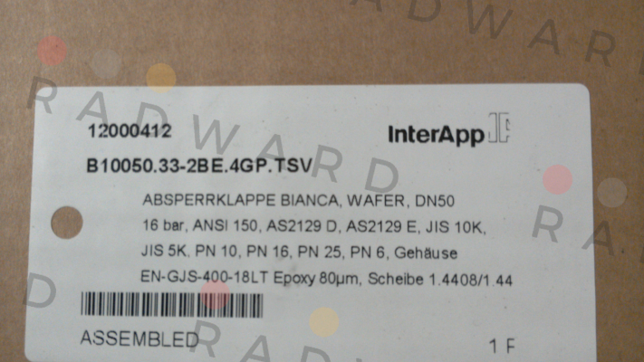 InterApp-B10050.33-2BE.4GP.TSV price