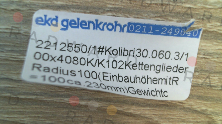 Ekd Gelenkrohr-30.060.3/100 x4080 K/K price