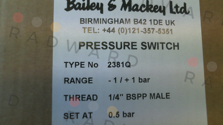 Bailey & Mackey-Type 2381Q (05 87940 165) price