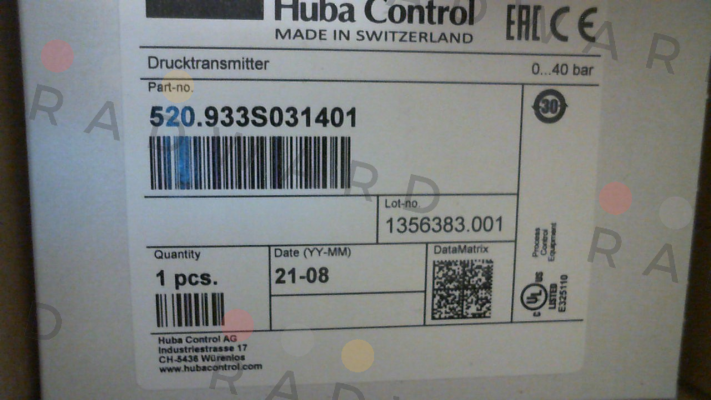 Huba Control-520.933S031401 price