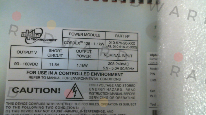 Alpha Technologies-010-579-20-041 \ CXRC 125-1.1kW price