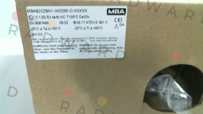 MBA-P/N: 1214368, Type: MBA820ZBN1-A00295-D-XXXXX price