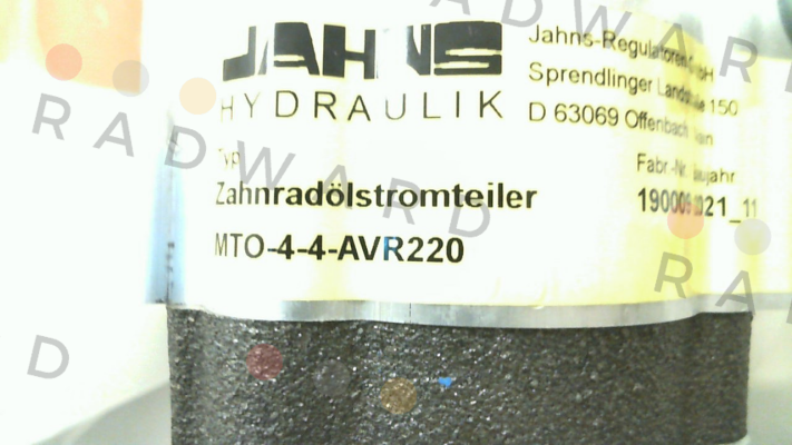 Jahns hydraulik-MTO-4-4-AVR220 price